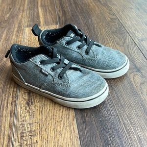 Gray toddler Vans slip on shoes
